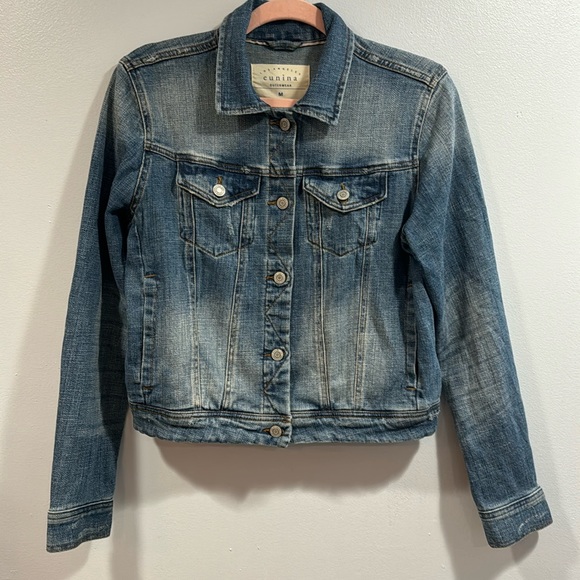 eunina Jackets & Blazers - Women’s Cropped light didtressed Jean Jacket Size M Eunina